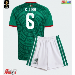 México Erik Lira #6 Primera Equipación Niños Mundial 2026 Manga Corta (+ Pantalones cortos)